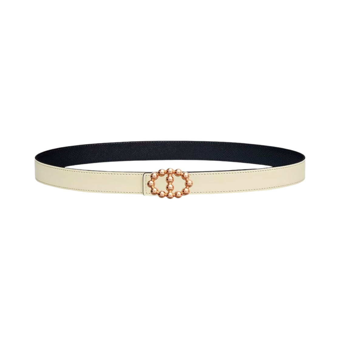 (W) 에르메스 마이옹 버블 벨트 버클 & 리버서블 가죽 스트랩 24mm & 핑크 골드 나타 누아((W) Hermes Maillon Bubble Belt Buckle & Reversible Leather Strap 24mm & Pink Gold Nata Noir) - 1