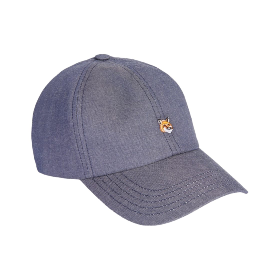 GU06129WC2009-NA Maison Kitsune Small Fox Head Embroidery 6p Cap Navy