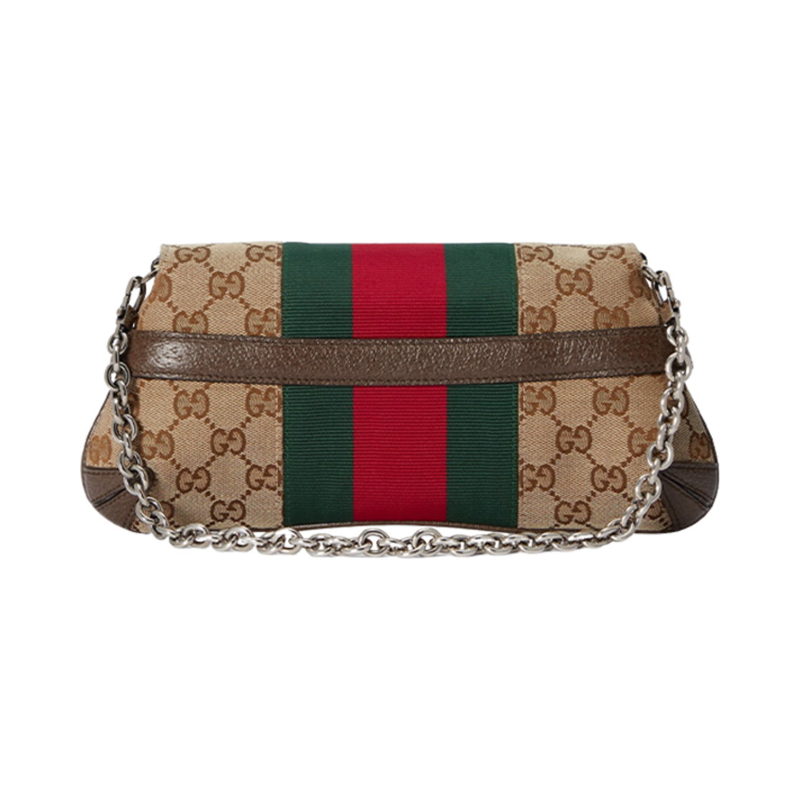 구찌 홀스빗 체인 스몰 숄더백 베이지 에보니 GG 캔버스(Gucci Horsebit Chain Small Shoulder Bag Beige Ebony GG Canvas) - 3