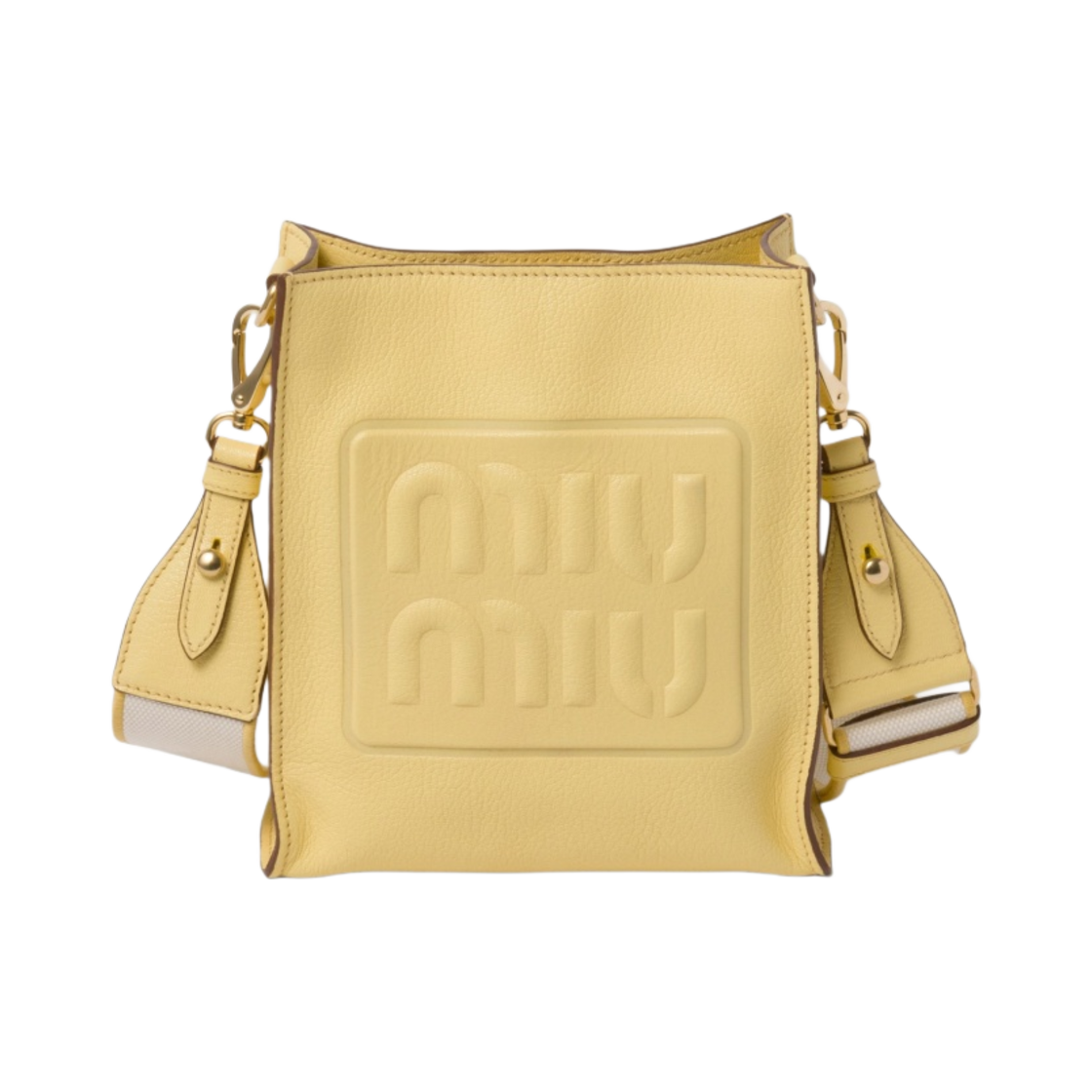 미우 미우 마드라스 레더 숄더백 레몬 옐로우(Miu Miu Madras Leather Shoulder Bag Lemon Yellow) - 1