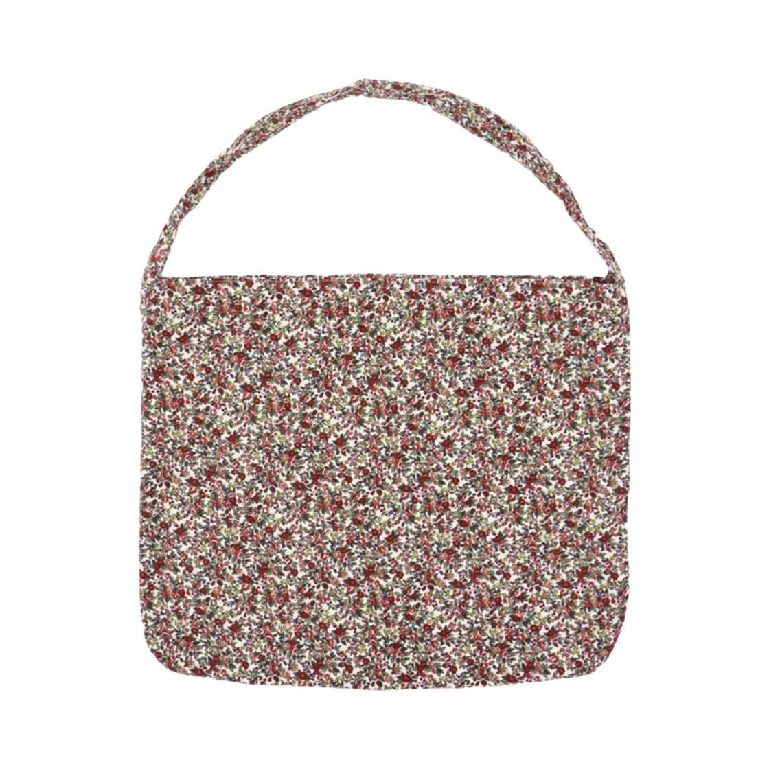 이미스 플라워 코듀로이 에코백 아이보리 레드(Emis Flower Corduroy Eco Bag Ivory Red)