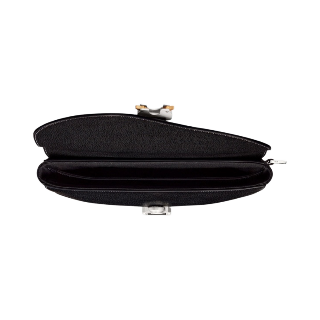 디올 새들 A5 파우치 그레인드 카프스킨 블랙(Dior Saddle A5 Pouch Grained Calfskin Black) - 2