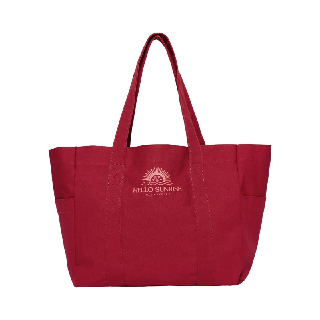 헬로선라이즈 OG 로고 캔버스 토트백 레드(Hello Sunrise OG Logo Canvas Tote Bag Red)