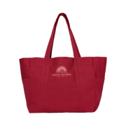 Hello Sunrise OG Logo Canvas Tote Bag Red