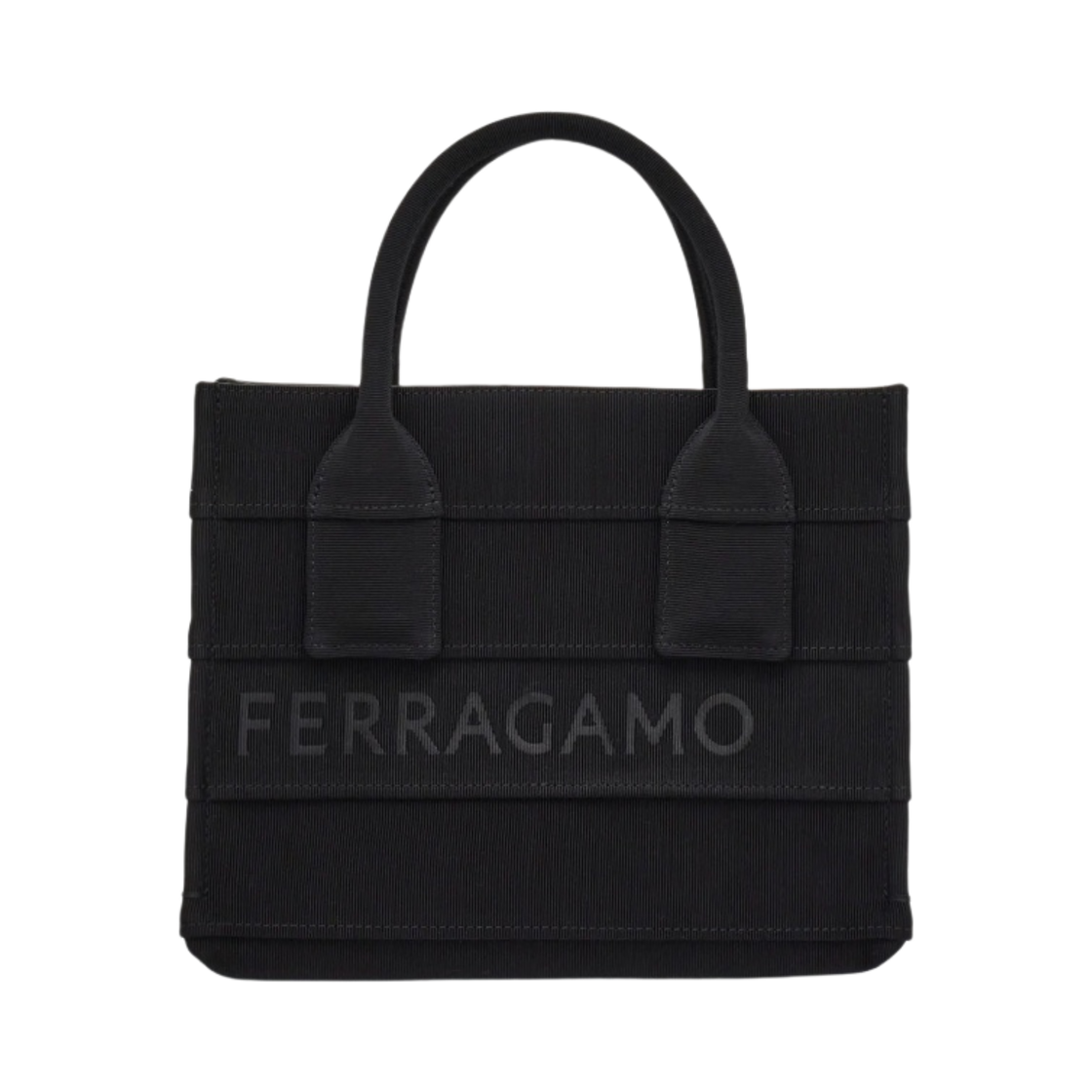 214988-765802 Ferragamo Signature Small Tote Beach Bag Black