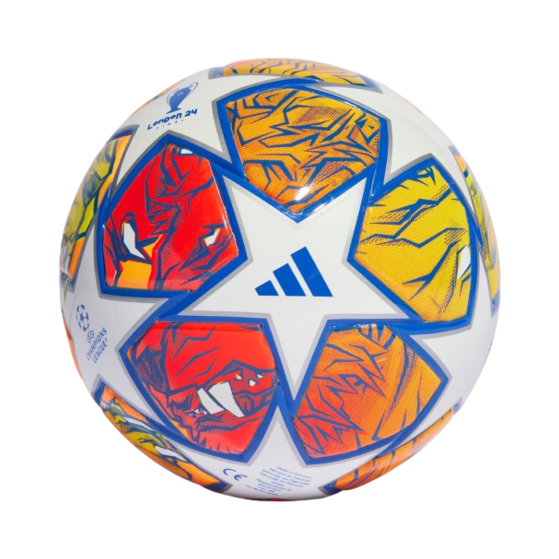 IN9337 Adidas UCL 23/24 Knockout Mini Ball White Glow Blue Flash Orange