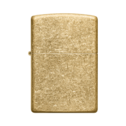 Zippo Armor Tumbled Brass Lighter Gold