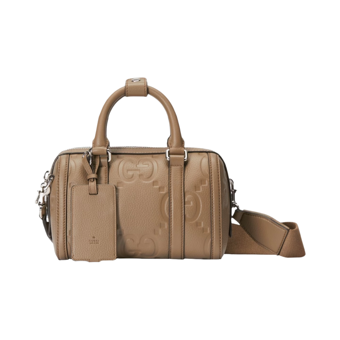 구찌 점보 GG 미니 더플백 토프 레더(Gucci Jumbo GG Mini Duffle Bag Taupe Leather) - 1
