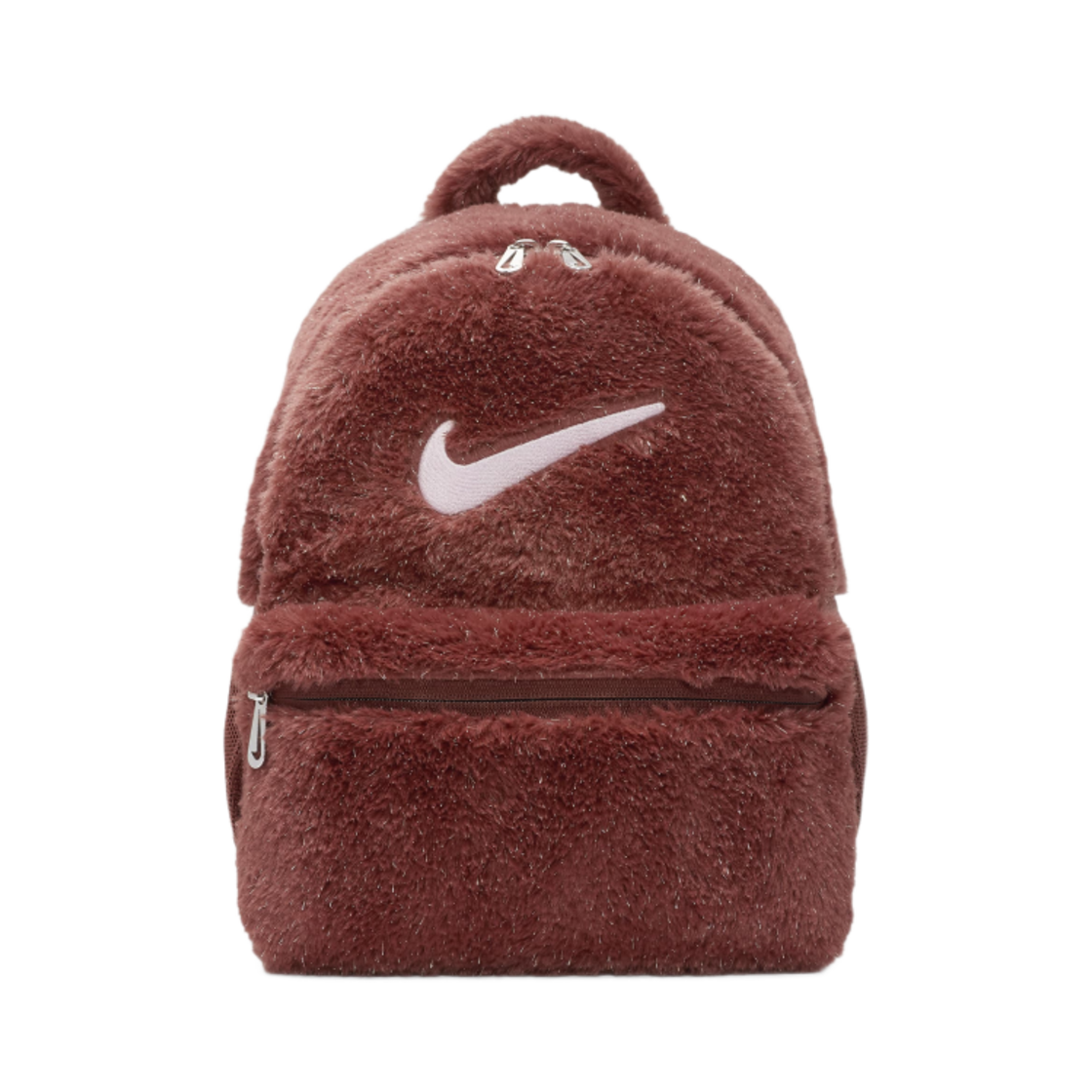 FZ1330-231 (Kids) Nike Faux Fur Backpack 11L Dark Pony Pink Foam