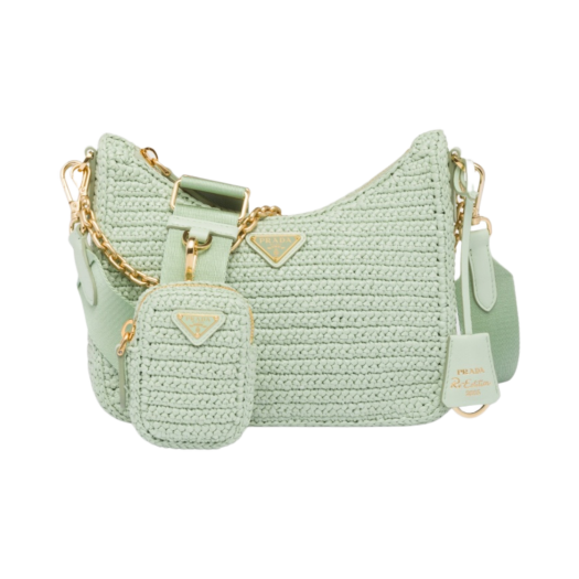Prada Re-Edition 2005 Crochet Bag Aqua