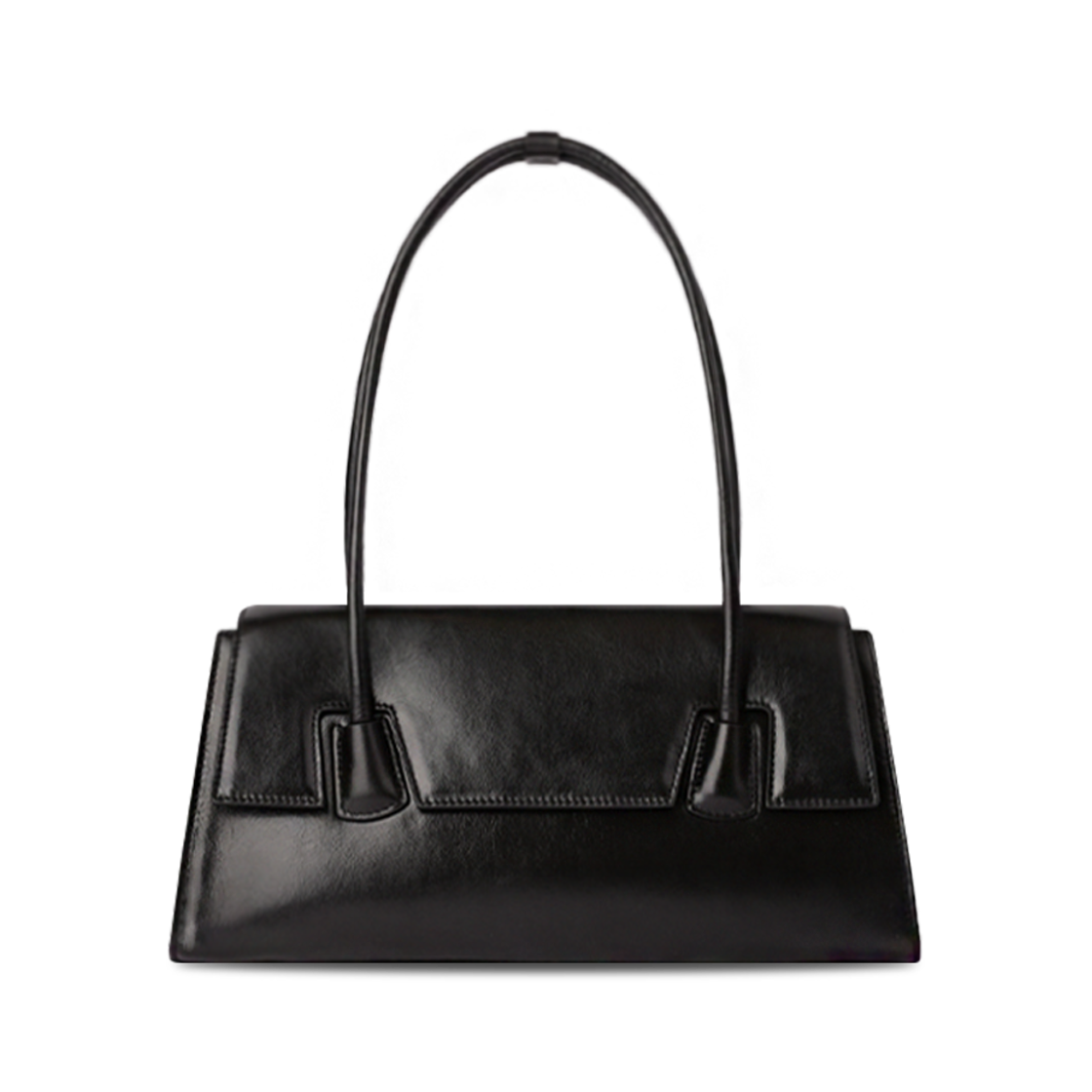 375995 APOA Glove Flap Shoulder Bag Black