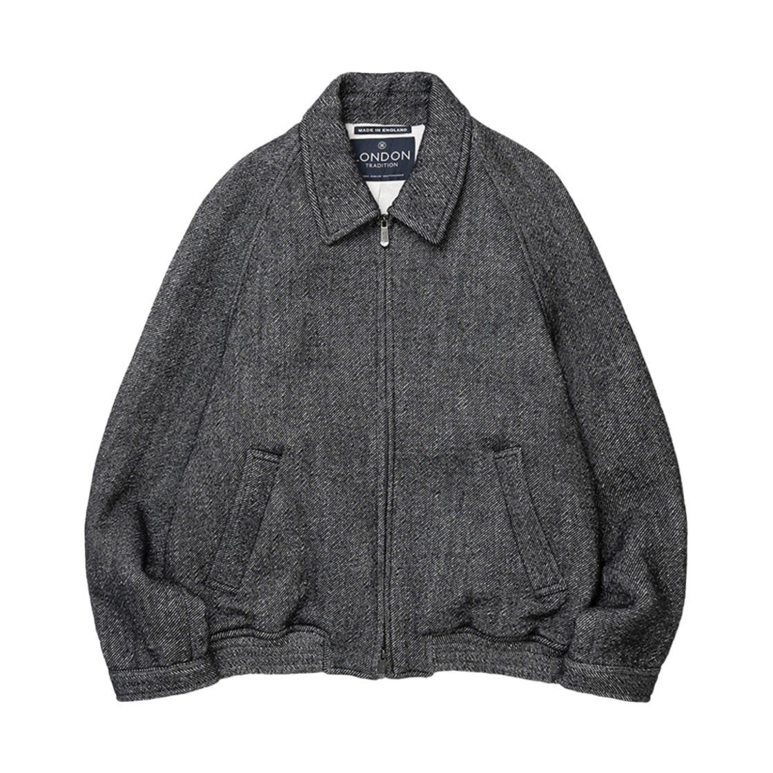 런던 트레디션 트윌 칼라 울 블루종 차콜 2371