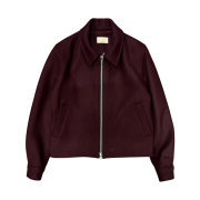 Undermycar Mu.92 Anti Fxxking Logo Play Cropped Wool Blouson - Burgundy
