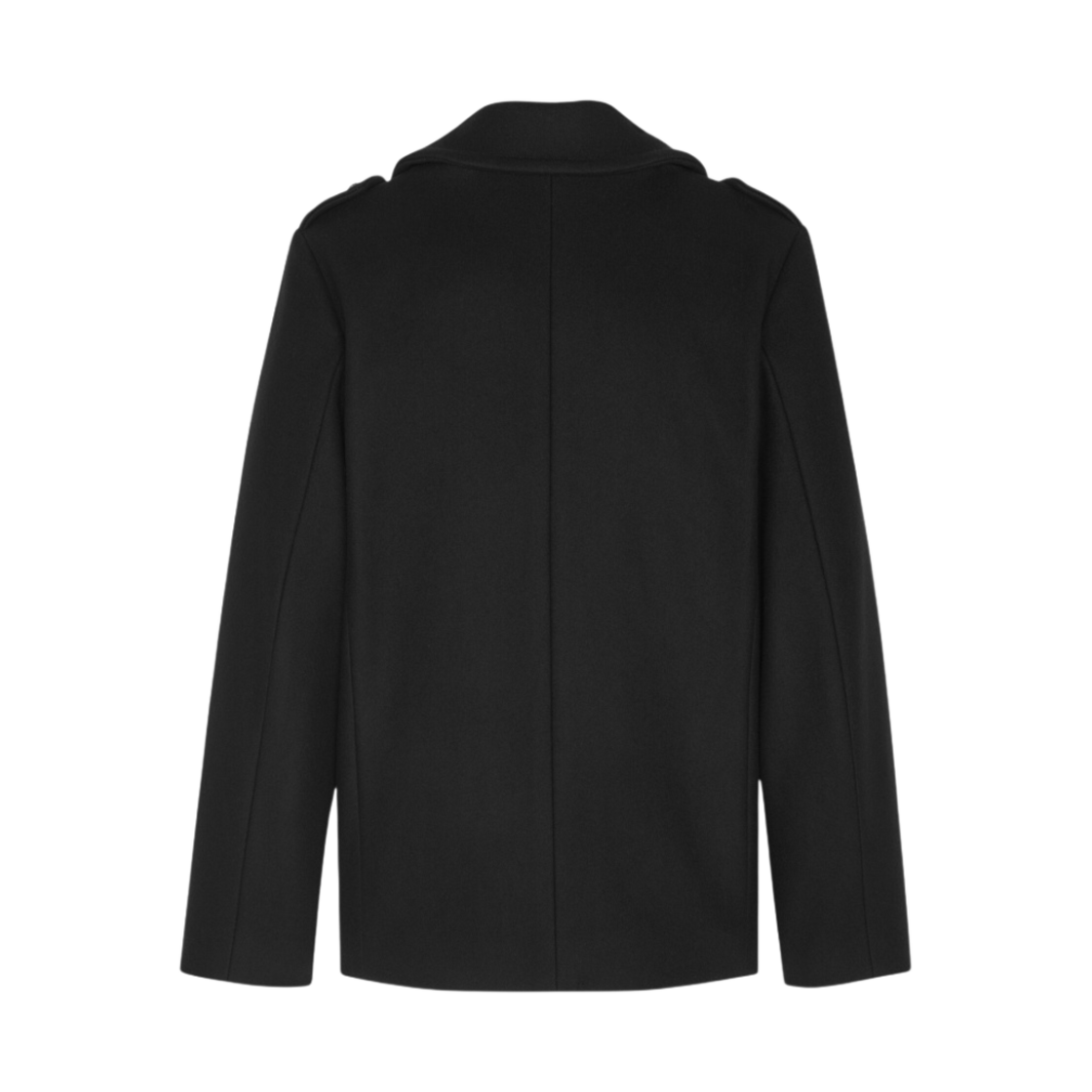 생로랑 울 더블 브레스트 피코트 블랙(Saint Laurent Double Breasted Peacoat in Wool Black) - 2