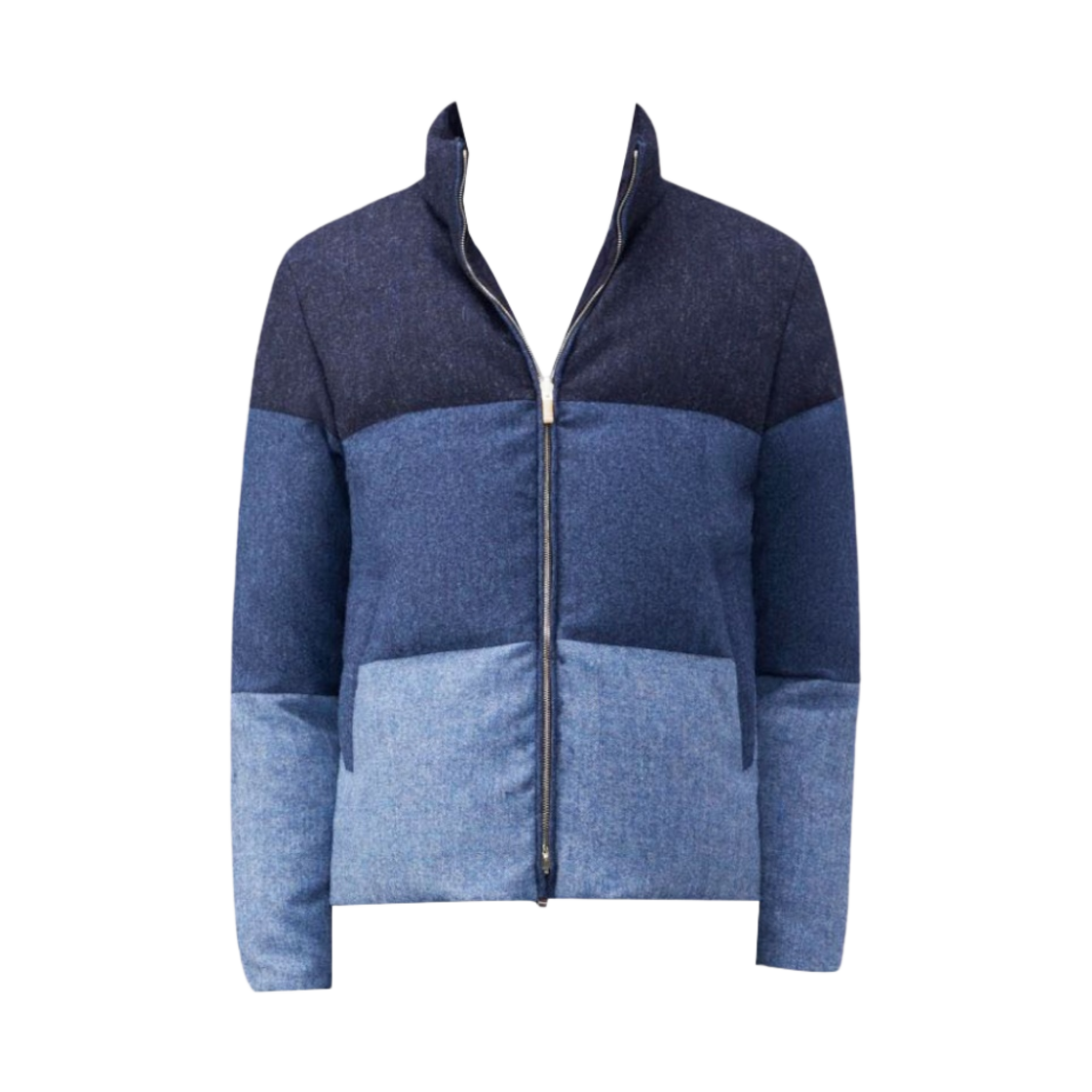 톰브라운 도네갈 트위드 리버시블 사선 퍼넬 넥 자켓 네이비(Thom Browne Donegal Tweed Reversible 4-Bar Funnel Neck Jacket Navy)