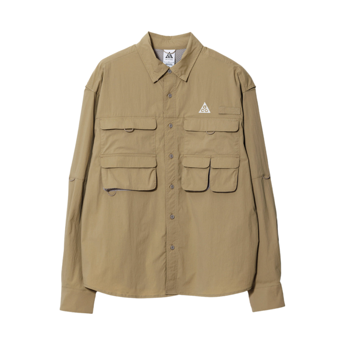 나이키 ACG 오브 위버 드라이핏 ADV UV 롱슬리브 탑 파라슈트 베이지 컬리지 그레이 - 아시아(Nike ACG Orb Weaver Dri-Fit ADV UV Long Sleeve Top Parachute Beige College Grey - Asia)