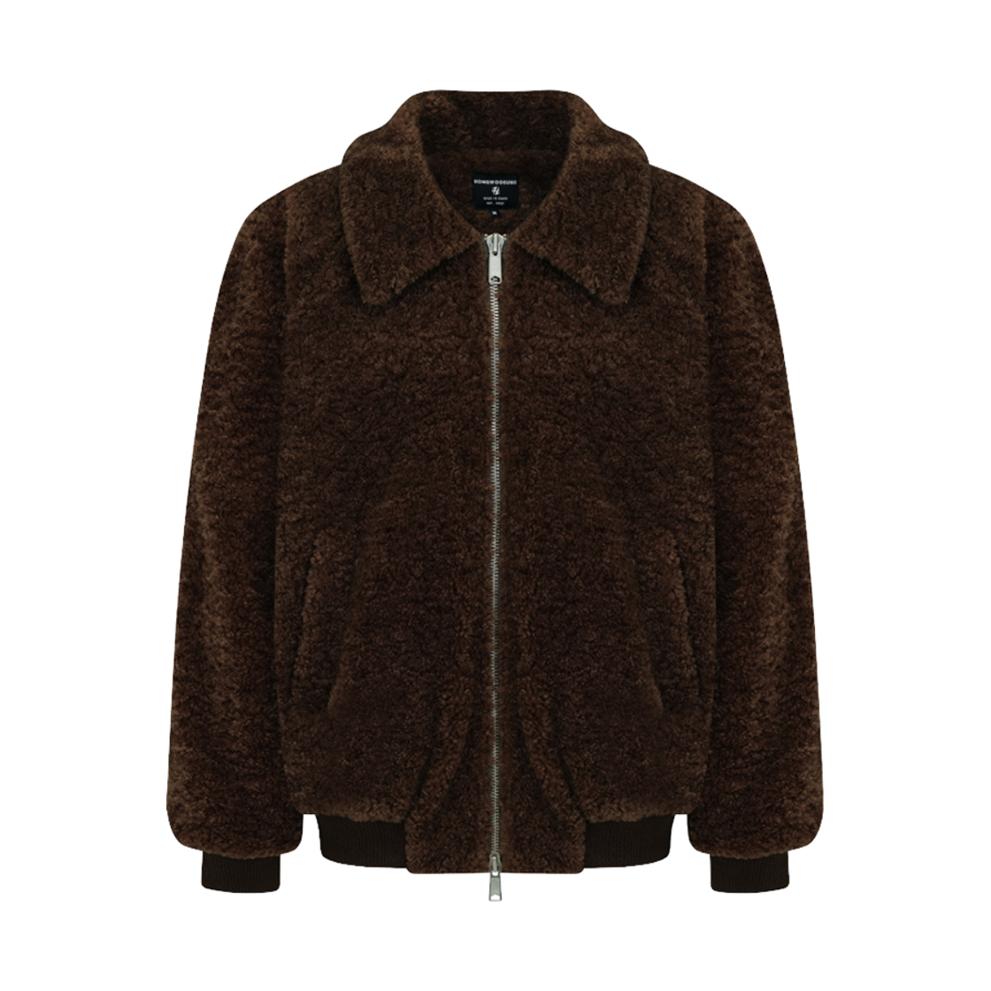 홍우성 오버사이즈 2웨이 숏 퍼 자켓 브라운(Hongwoosung Oversized 2way Short Fur Jacket Brown)