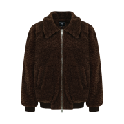 Hongwoosung Oversized 2way Short Fur Jacket Brown