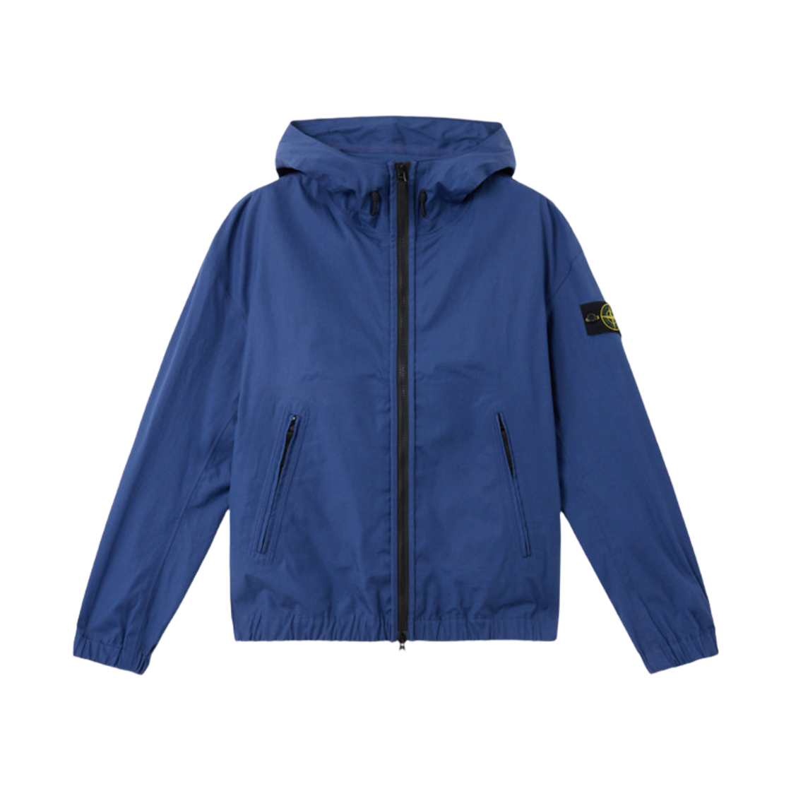 K1S1541000-79S0011-V0028 Stone Island 4100079 Supima Cotton Canvas Non-Aqueous Dyeing Technology Hooded Jacket with All-Weather Barrier and Anti-Drop Marine Blue - 25SS