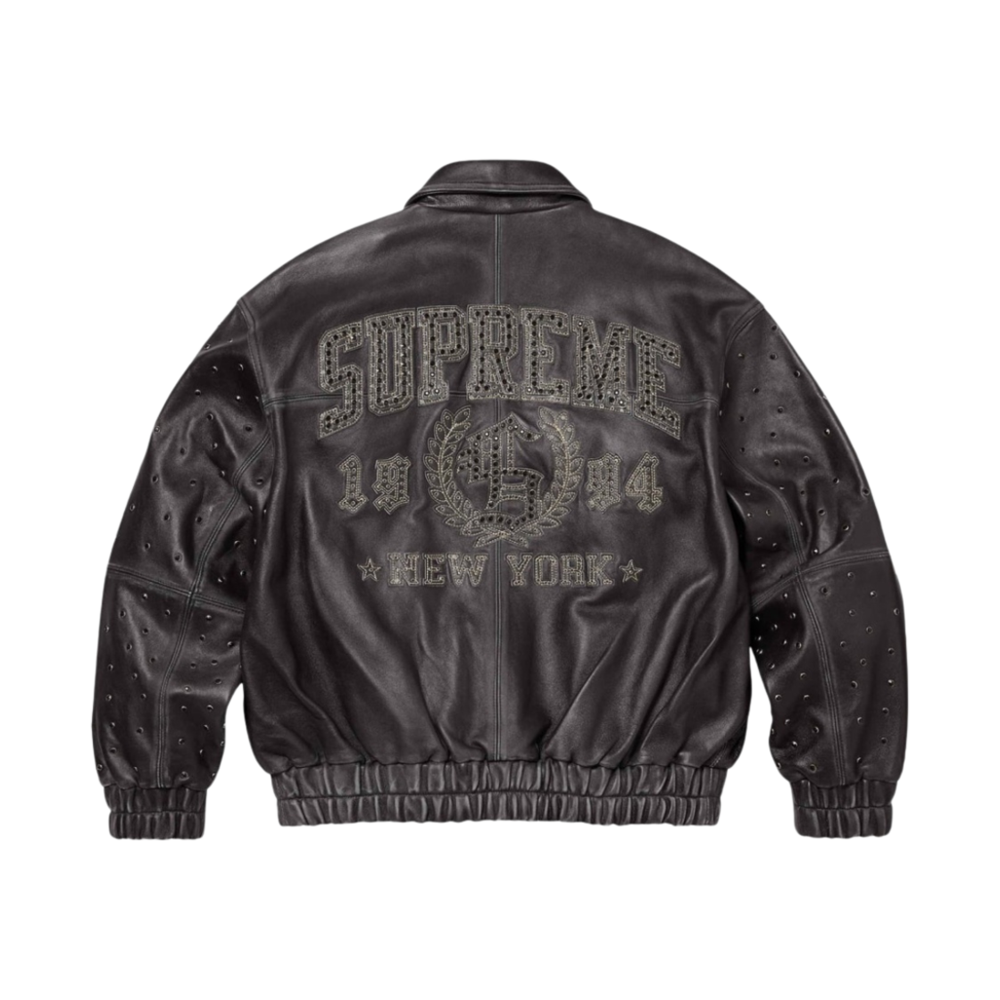 슈프림 젬 스터드 레더 자켓 블랙 - 24SS(Supreme Gem Studded Leather Jacket Black - 24SS)