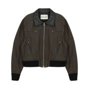 Vacant Archive Bellamy Leather Colloar Jacket Brown