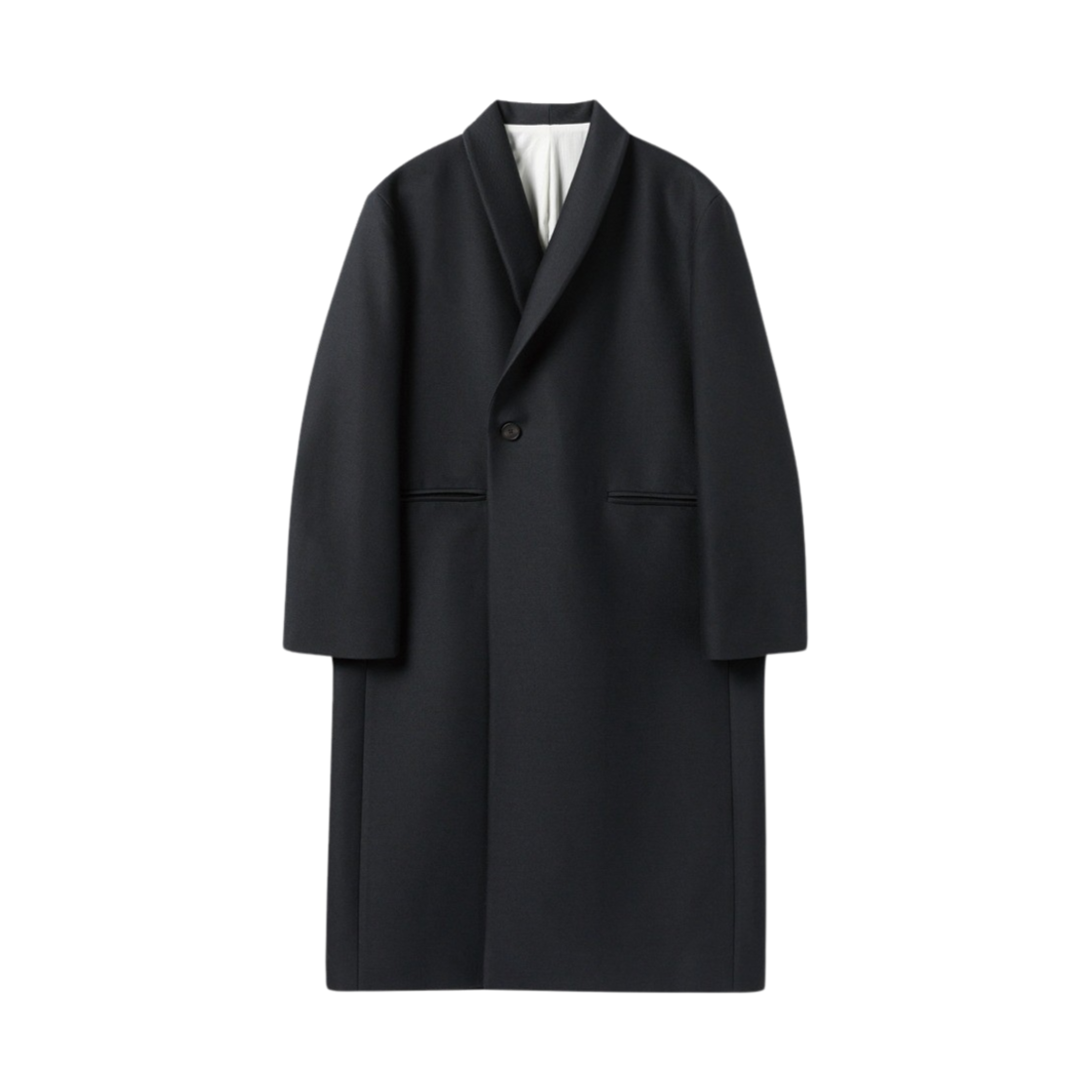 에스티유 숄 카라 코트 블랙