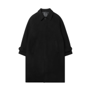 Musinsa Standard Cashmere Blend Oversized Balmacan Coat Black