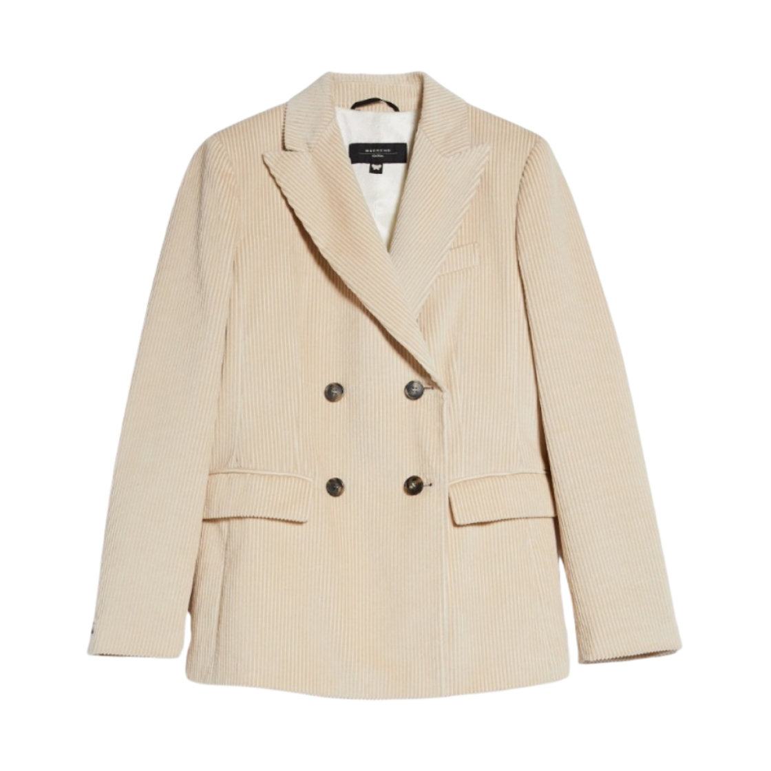 5046083306002 (W) Weekend Max Mara Katanga Cotton Velvet Blazer Ivory