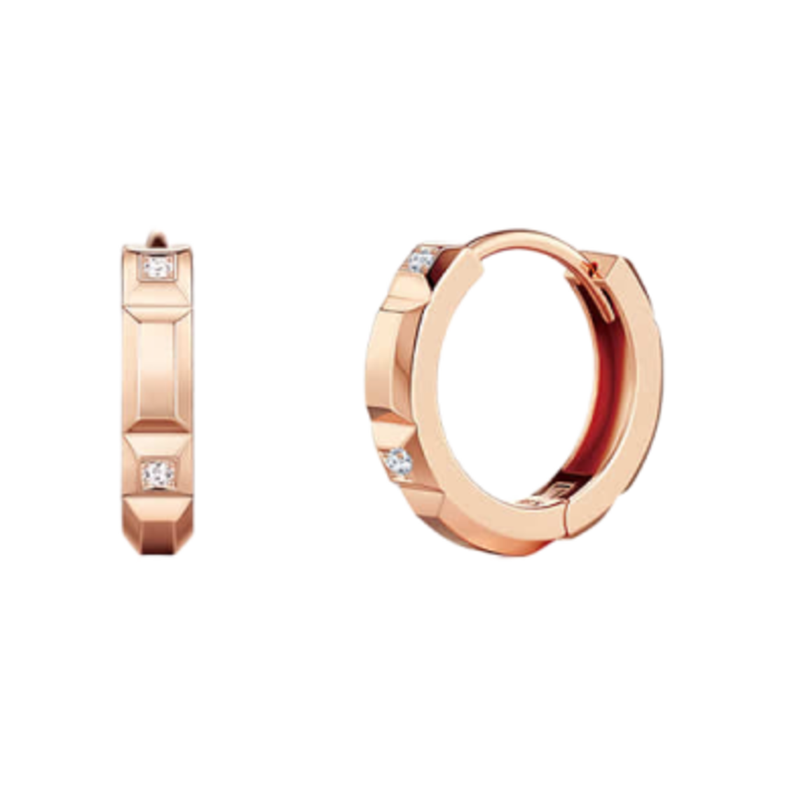 골든 듀 리에또3 이어링 핑크 골드 다이아몬드(Golden Dew Rietho3 Earrings Pink Gold Diamond)