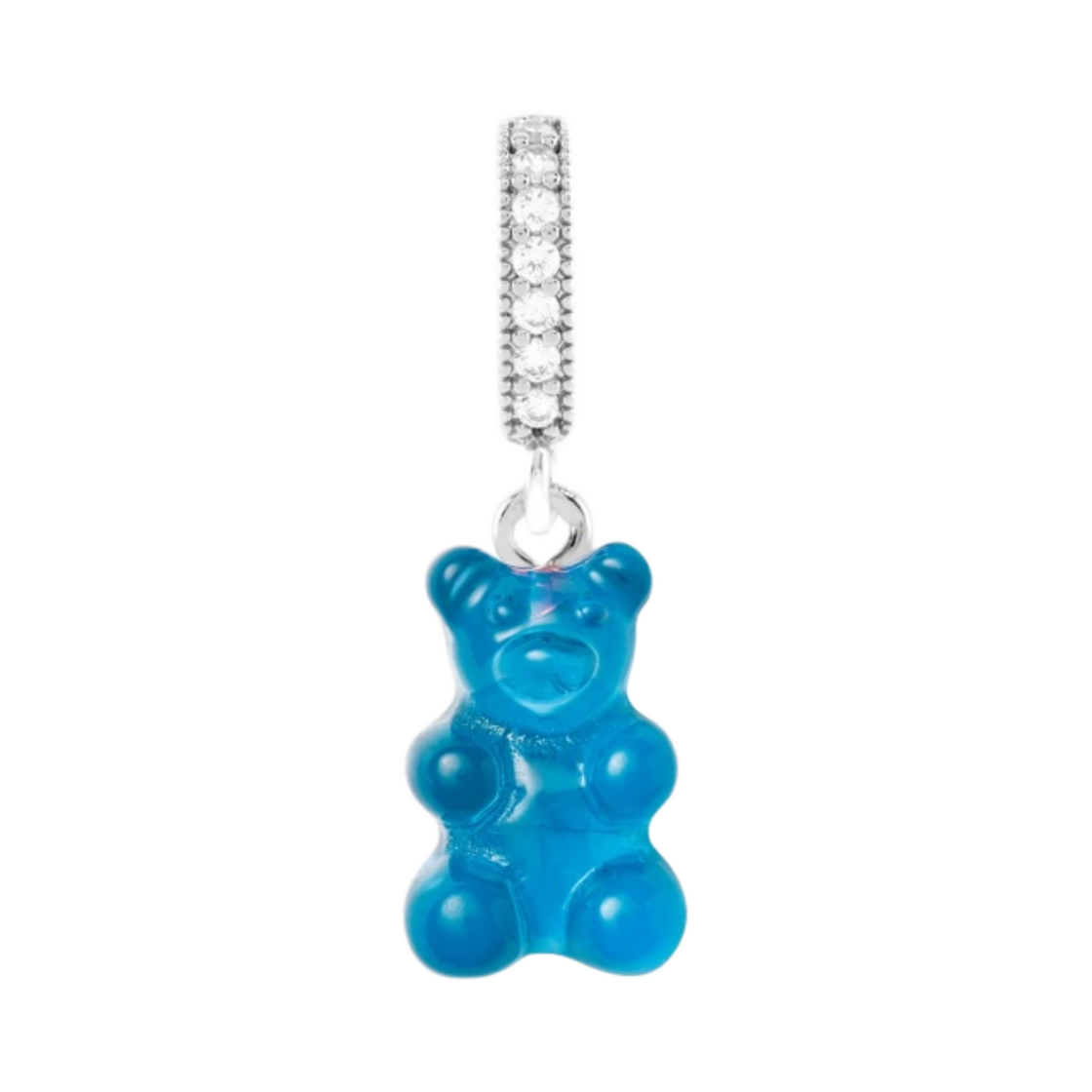 크리스탈 헤이즈 노스텔지아 베어 파베 커넥터 실버 아주르(Crystal Haze Nostalgia Bear with Pave Connector Silver Azure) - 2
