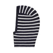 (W) Open Yy Stripe Zip Up Balaclava Navy