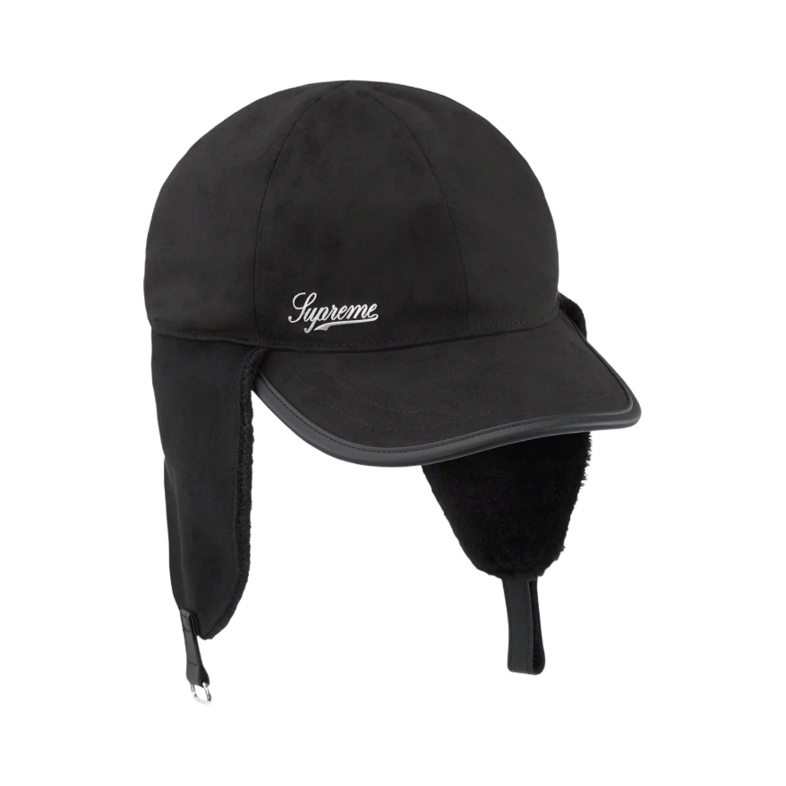 슈프림 셔링 이어플랩 6-패널 캡 블랙 - 22FW(Supreme Shearling Earflap 6-Panel Black - 22FW) - 1