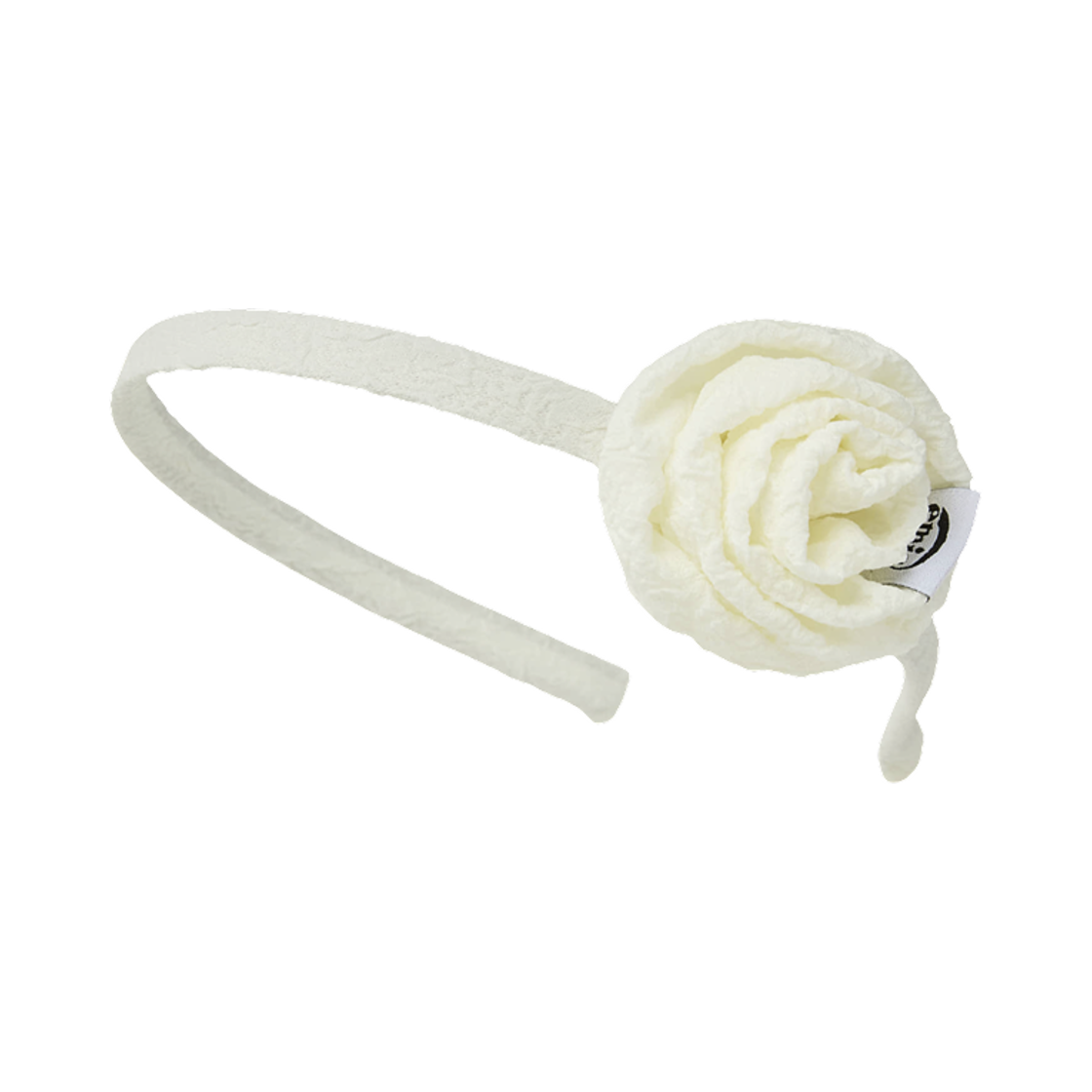 (W) 이미스 링클 코르사주 헤어밴드 아이보리((W) Emis Wrinkle Corsage Hairband Ivory) - 1