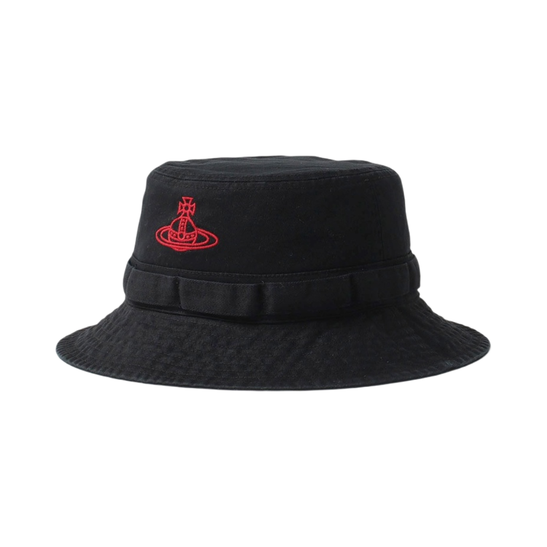 (W) 비비안 웨스트우드 코튼 트윌 사파리 햇 블랙((W) Vivienne Westwood Cotton Twill Safari Hat Black) - 1