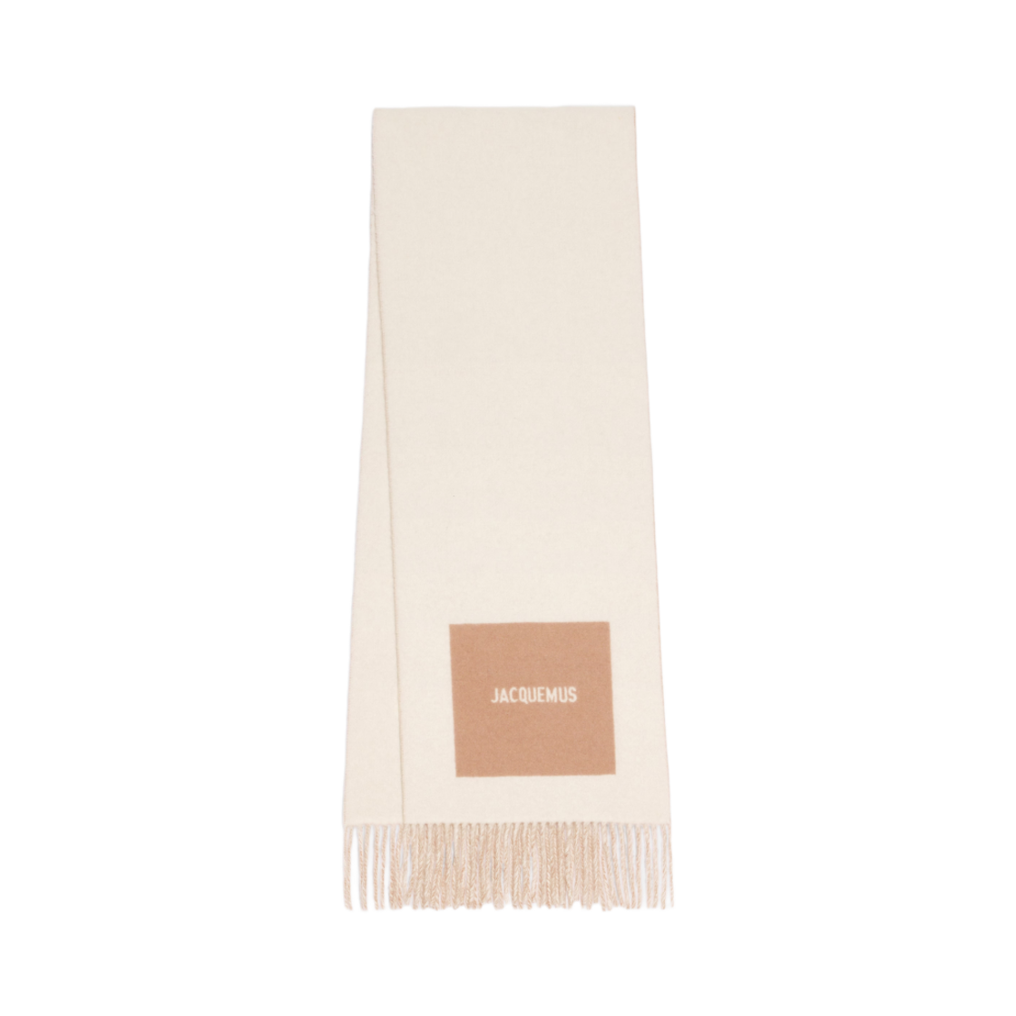 246AC687-5202-015 Jacquemus Rond Carre Muffler Beige