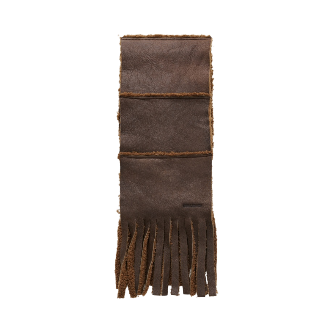 A4248SR Our Legacy Shearling Scarf Rustic Grain Brown Shearling