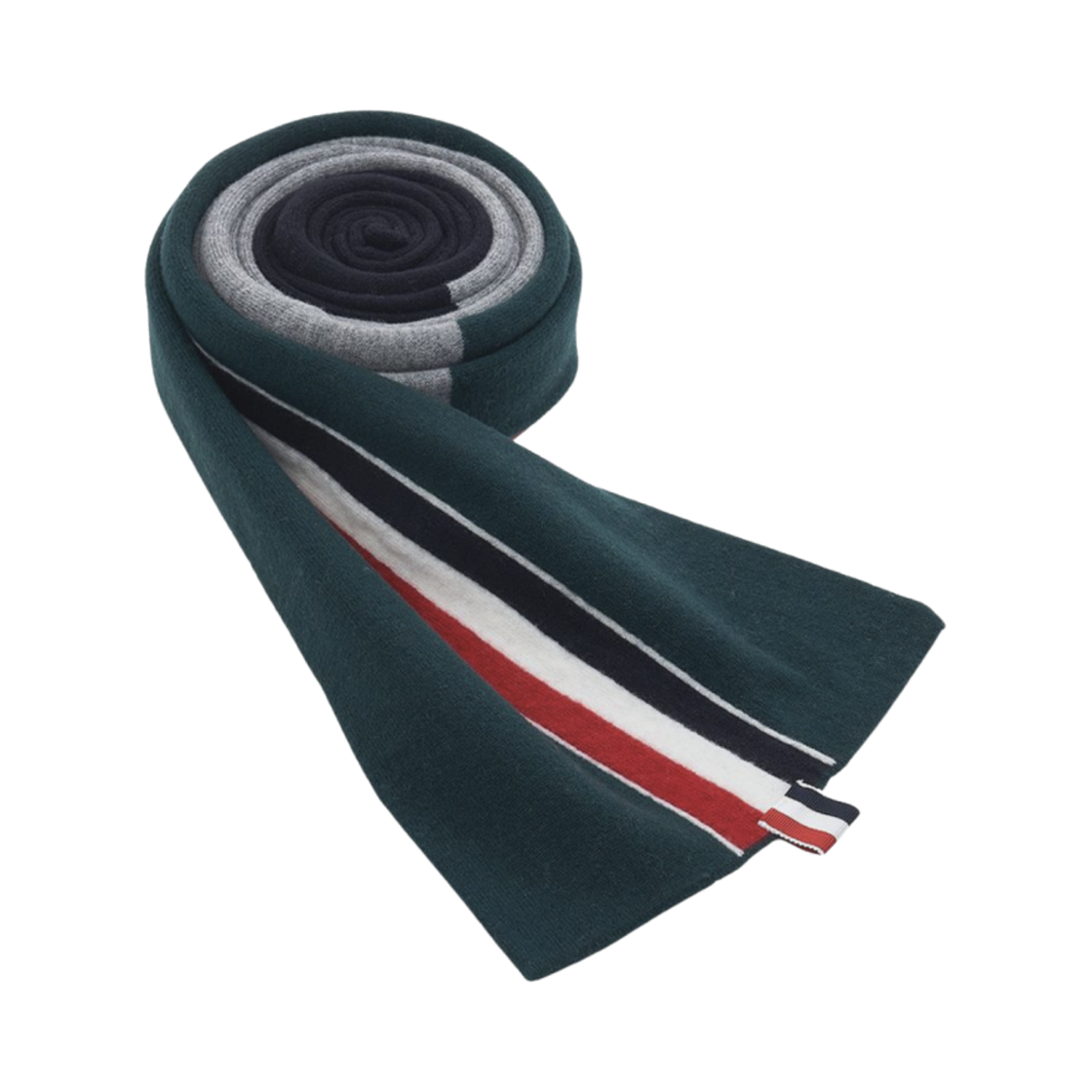 MKS095F-Y1018-310 Thom Browne Fun-Mix Merino Jersey Stripe Scarf Blue
