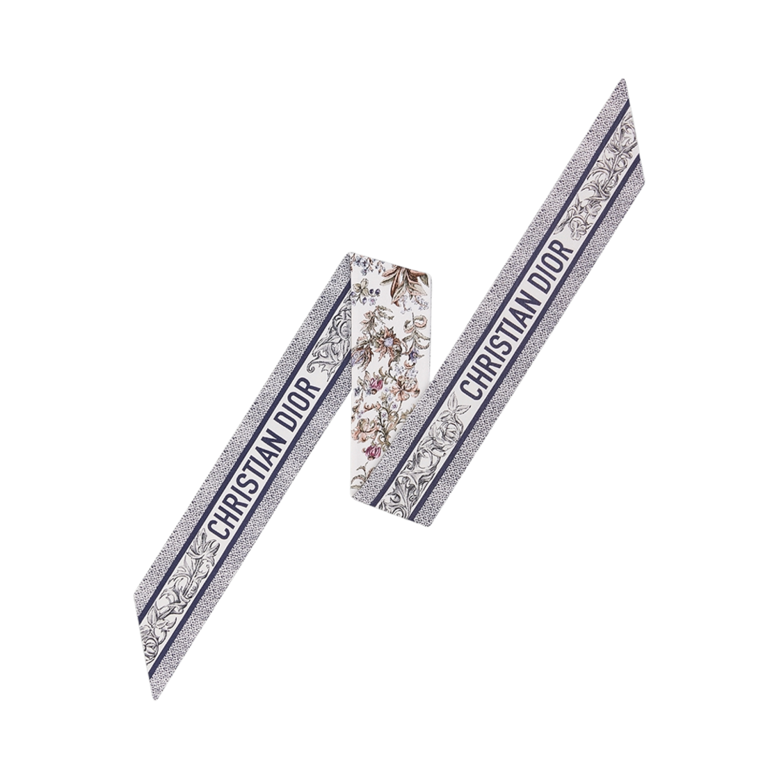 디올 밀레피오리 미차 스카프 화이트 블루(Dior Millefiori Mitzah Scarf White Blue) - 2