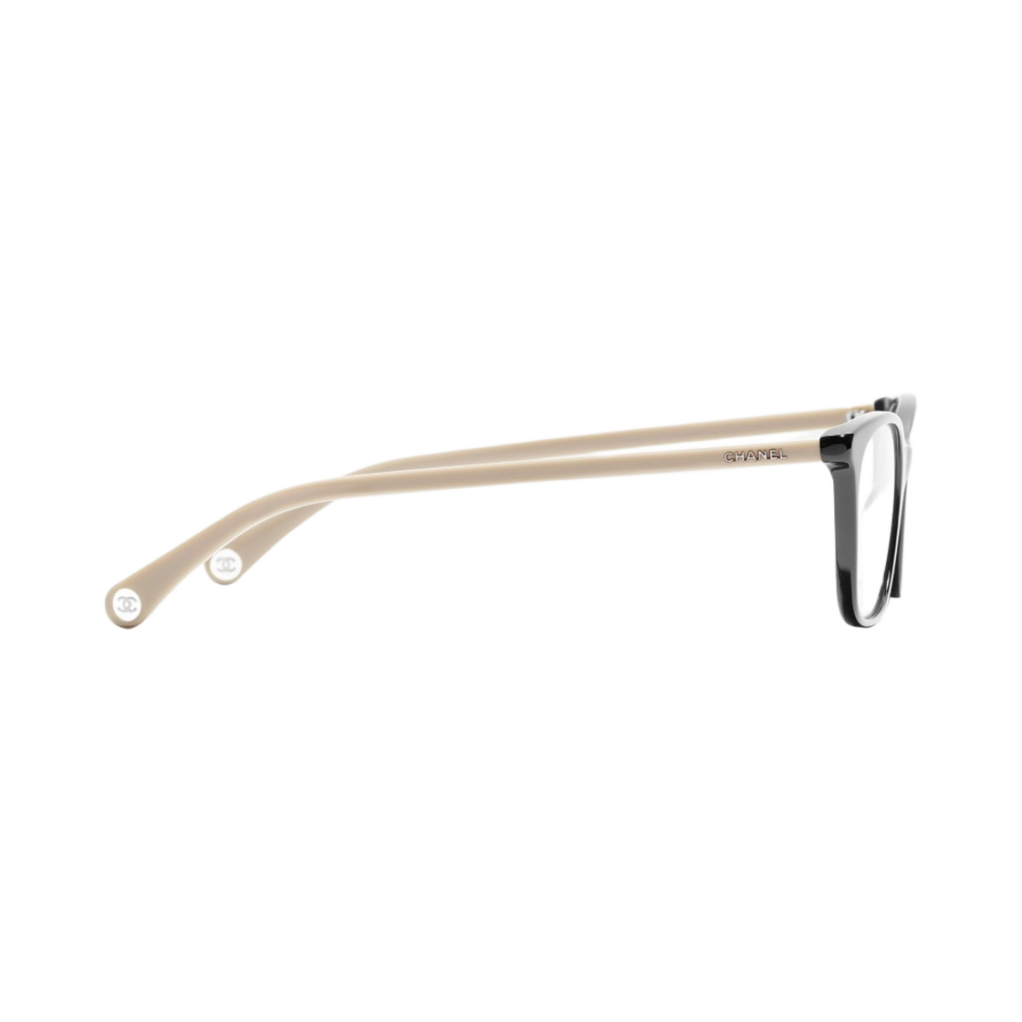 샤넬 스퀘어 프레임 아세테이트 & 블랙 베이지(Chanel Rectangle Eyeglasses Acetate & Black Beige) - 3