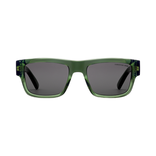 Dior Dioroblique S3I Rectangular Sunglasses Transparent Forest Green