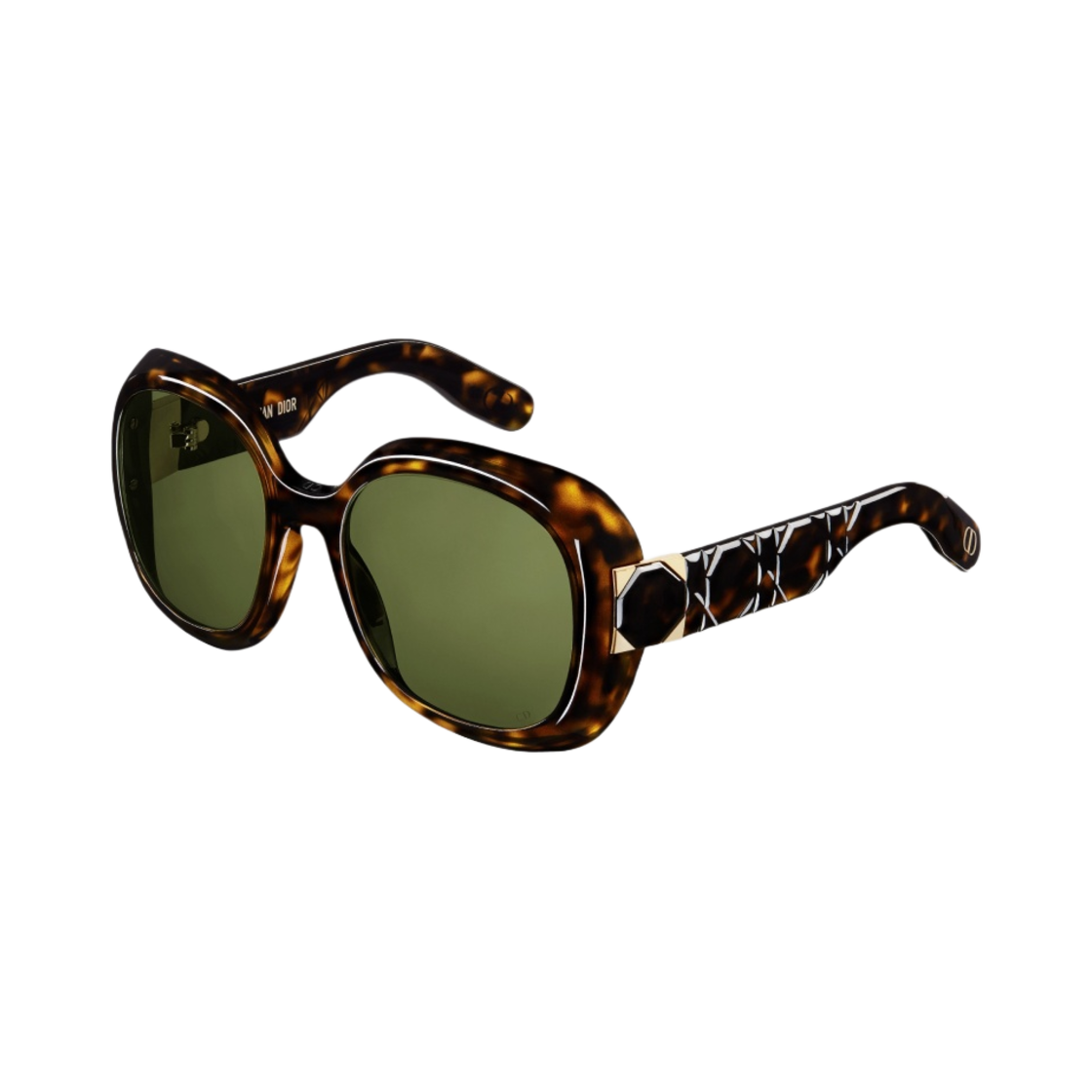(W) 디올 레이디 95.22 R2I 라운드 선글라스 브라운 톨토이즈쉘 이펙트((W) Dior Lady 95.22 R2I Rounded Sunglasses Brown Tortoiseshell Effect) - 1