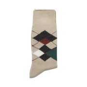Customellow Wool Argyle Pattern Socks Ivory