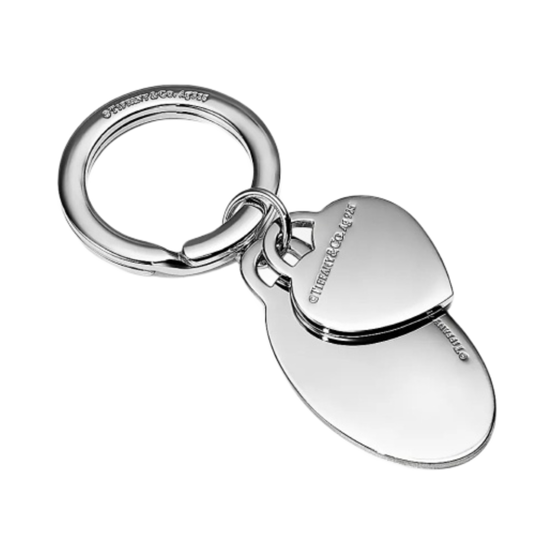 티파니 앤 코 리턴 투 티파니 오벌 & 하트 태그 키링 실버 티파니 블루(Tiffany & Co. Return to Tiffany Oval & Heart Tag Key Ring Silver Tiffany Blue) - 2