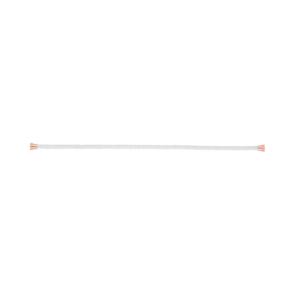 프레드 화이트 케이블 브레이슬릿 미디움 핑크 골드(Fred White Cable Bracelet Medium Pink Gold)