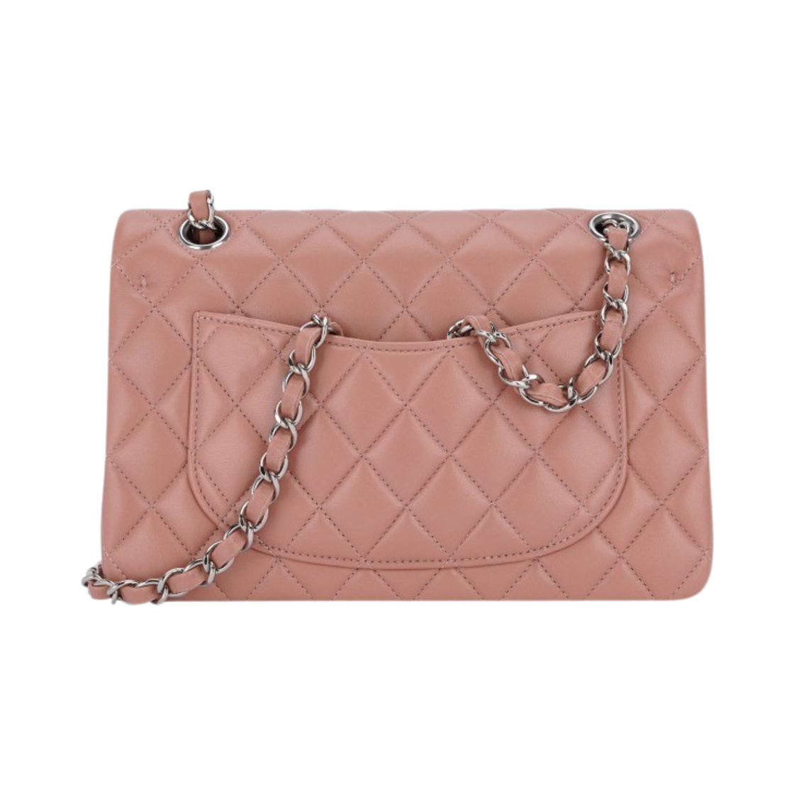 샤넬 클래식 스몰 플랩백 램스킨 & 실버 메탈 다크 핑크(Chanel Small Classic Handbag Lambskin & Silver Dark Pink) - 2