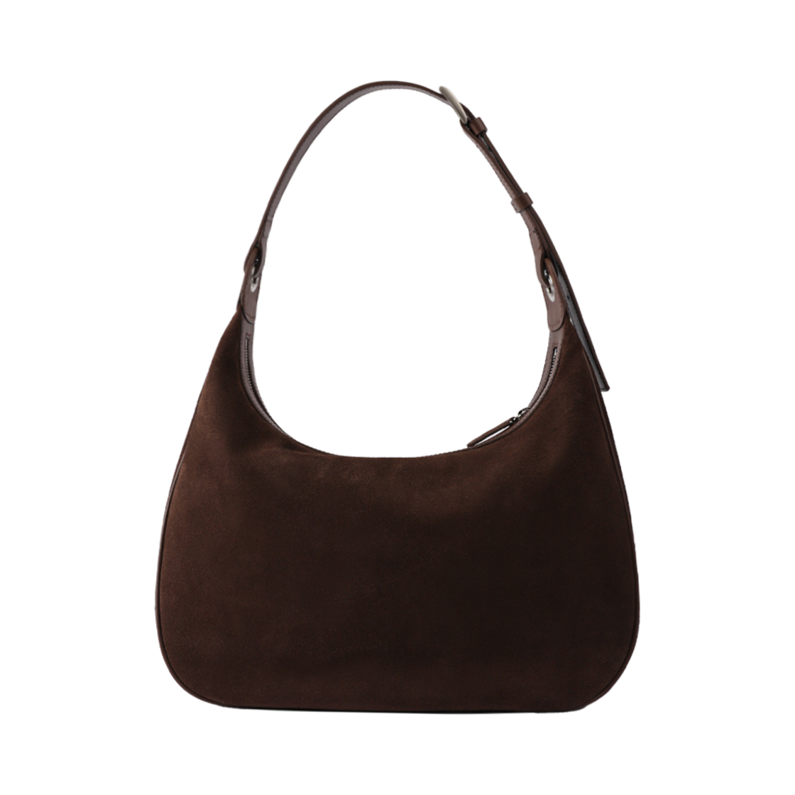 324514 APOA Twin Hobo Bag Dark Brown Suede