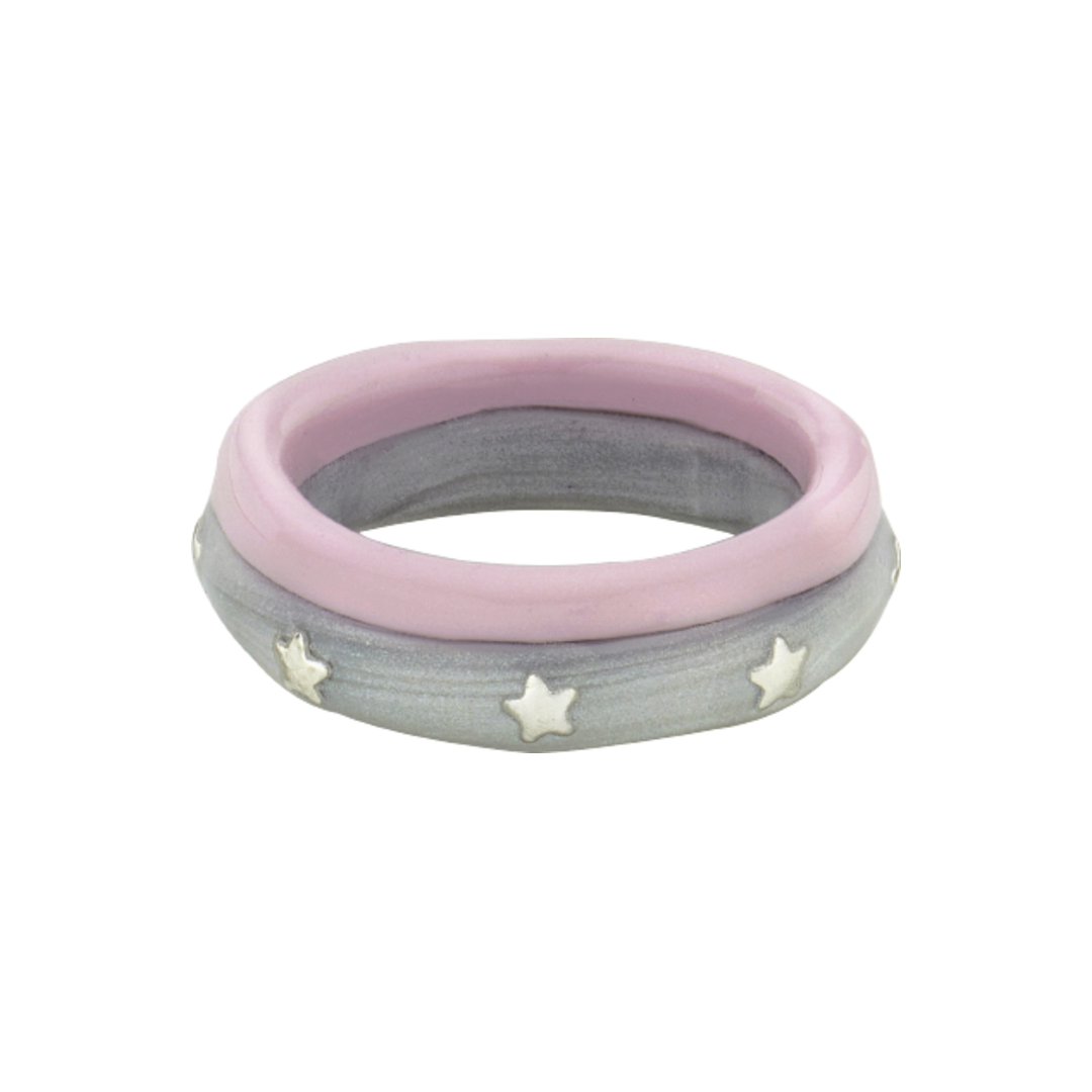 Nff420 Nff star two track ring pink