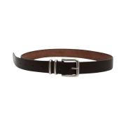 Haleine Tanning Leather Belt Dark Brown