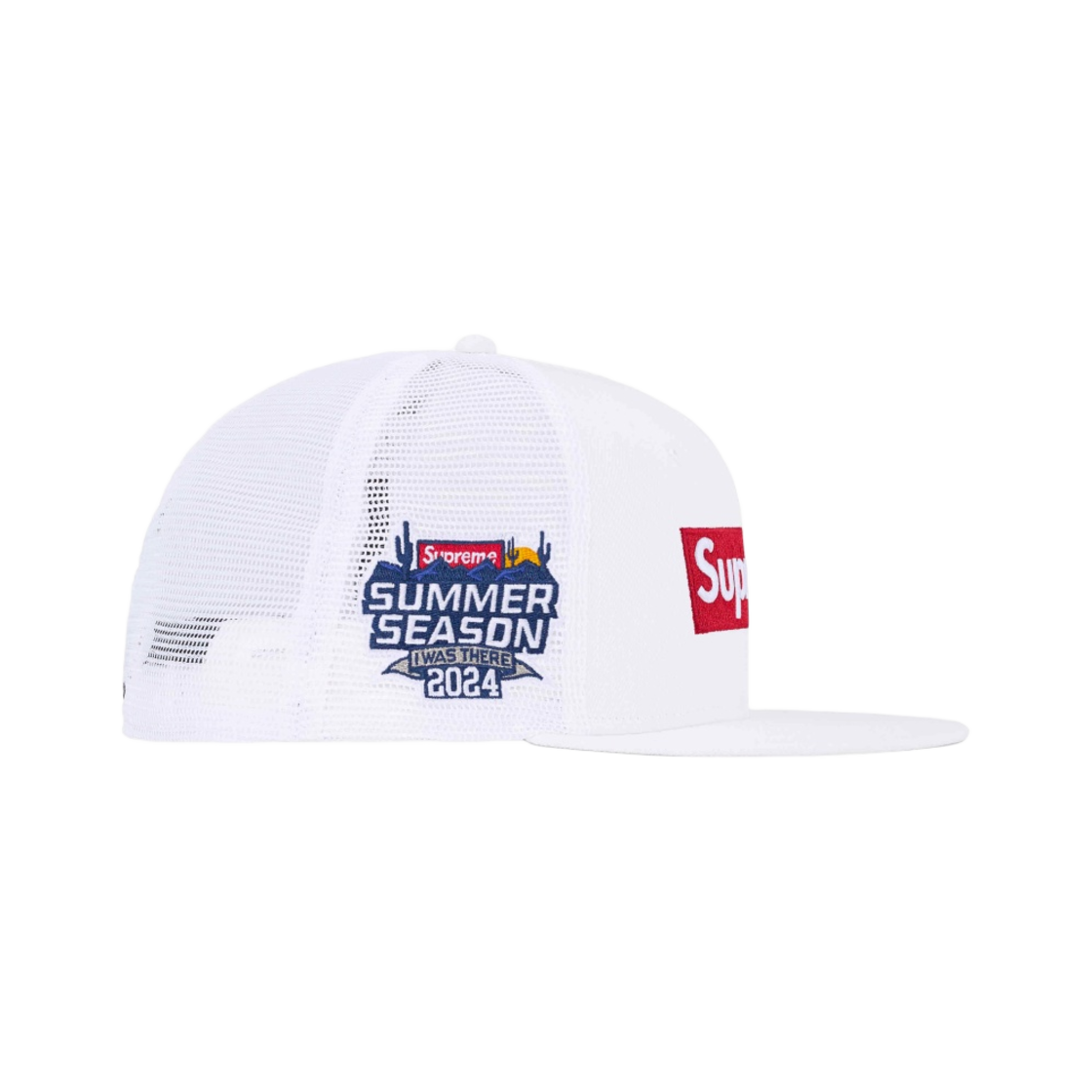 슈프림 박스로고 메쉬 백 뉴에라 화이트 - 24SS(Supreme Box Logo Mesh Back New Era White - 24SS) - 2