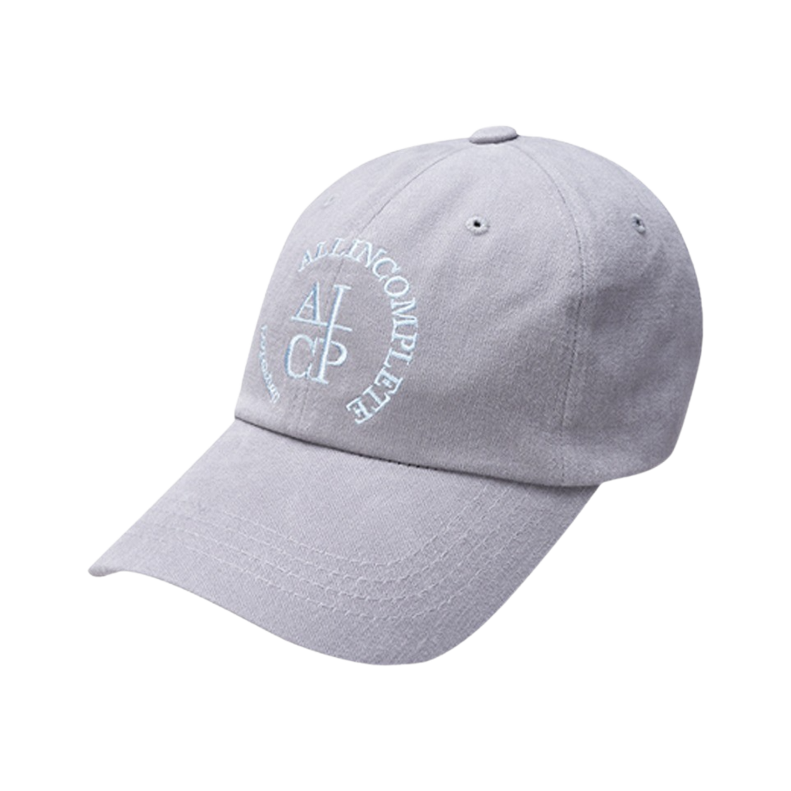 올인컴플리트 라운드 로고 볼캡 그레이